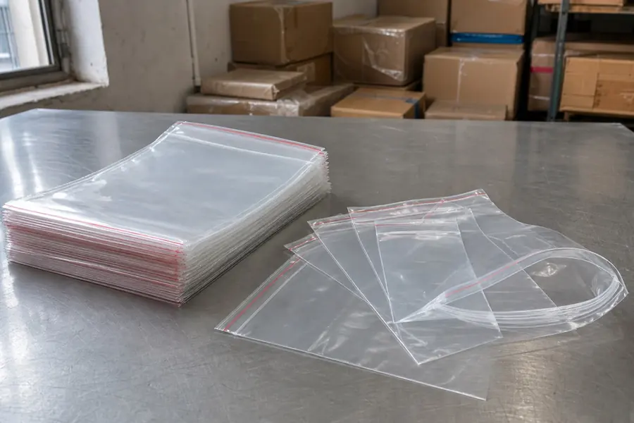 Zip lock bags, clear LDPE, 6 × 8 inch