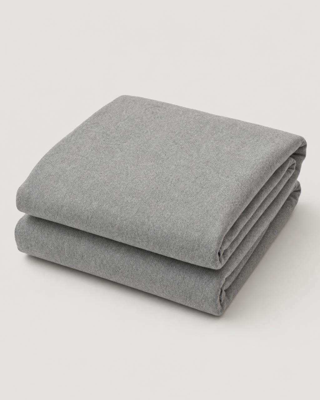 Brushed cotton fleece fabric