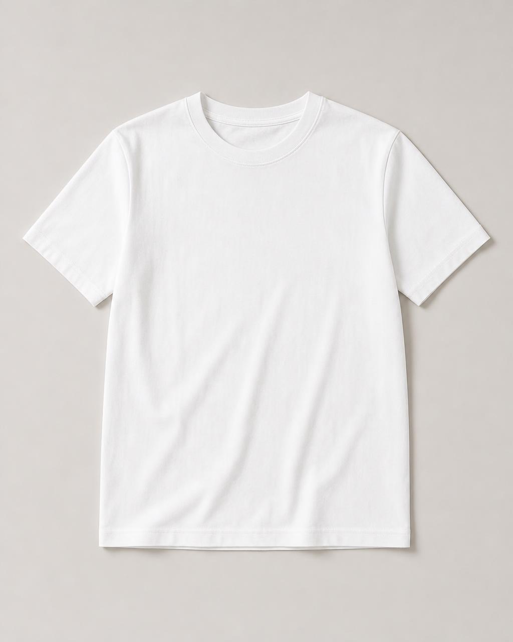 Plain round neck cotton t-shirt (blank)