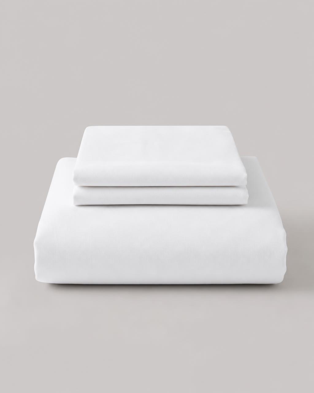 Plain cotton bedsheet with pillow covers, photo 2