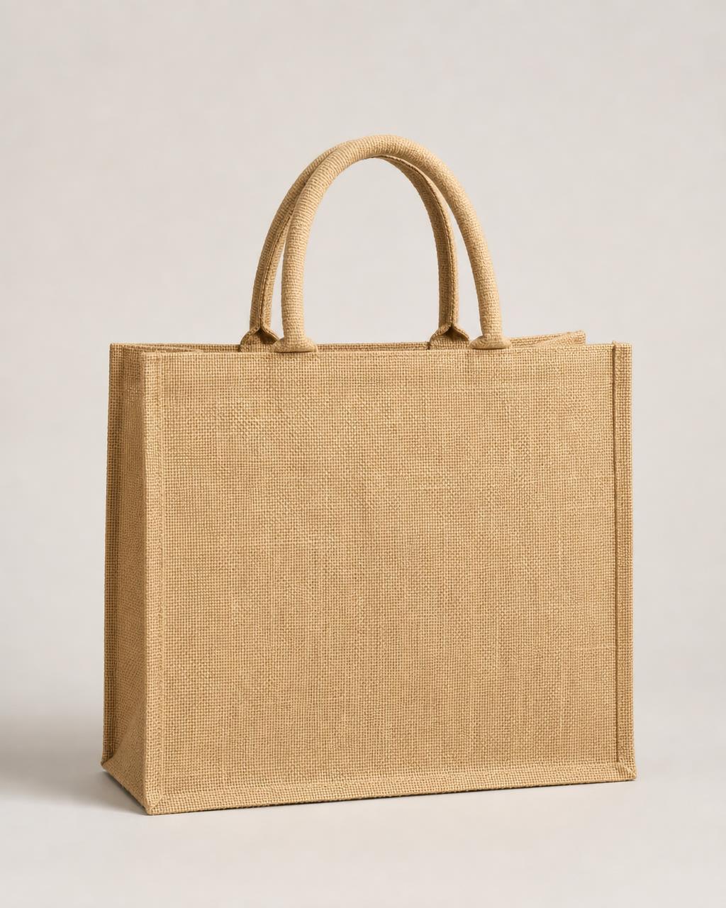 Plain jute shopping bag (blank), photo 2