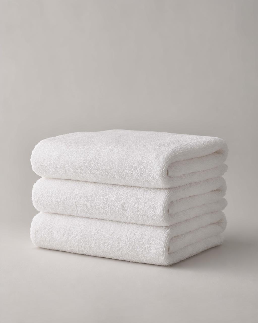 Plain cotton terry towel, bath and hand (blank), photo 2